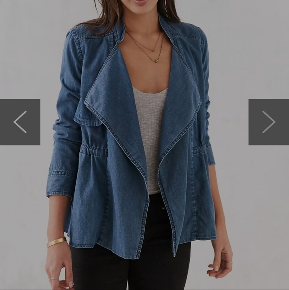 Silence + Noise Kirra Swing Chambray Trench Coat - Picture 5 of 9